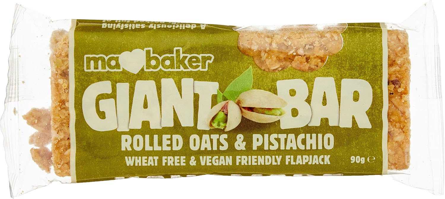 Ma Baker Giant Bar Pistachio 90 g (Pack of 20)