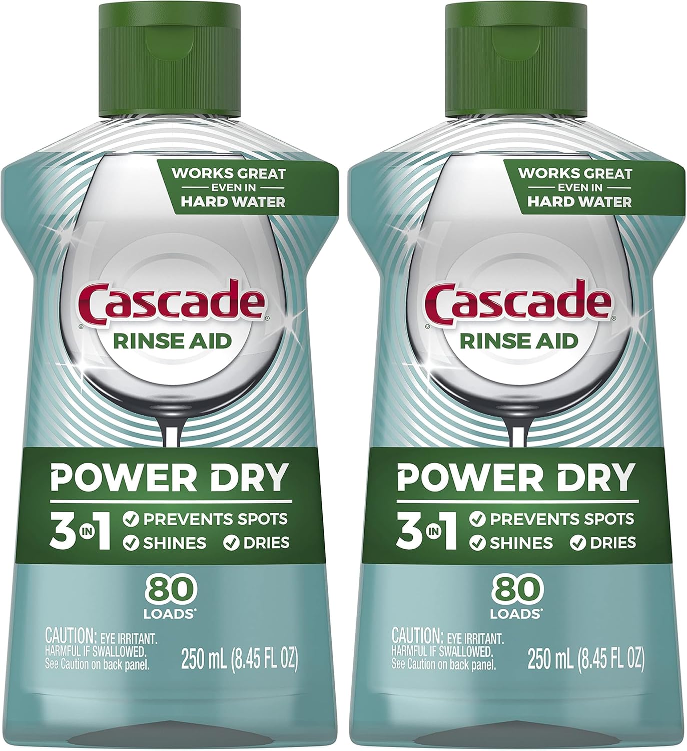 Cascade Dishwasher Rinse Aid, Pack of 2 | 8.45 fl oz | Packaging May Vary