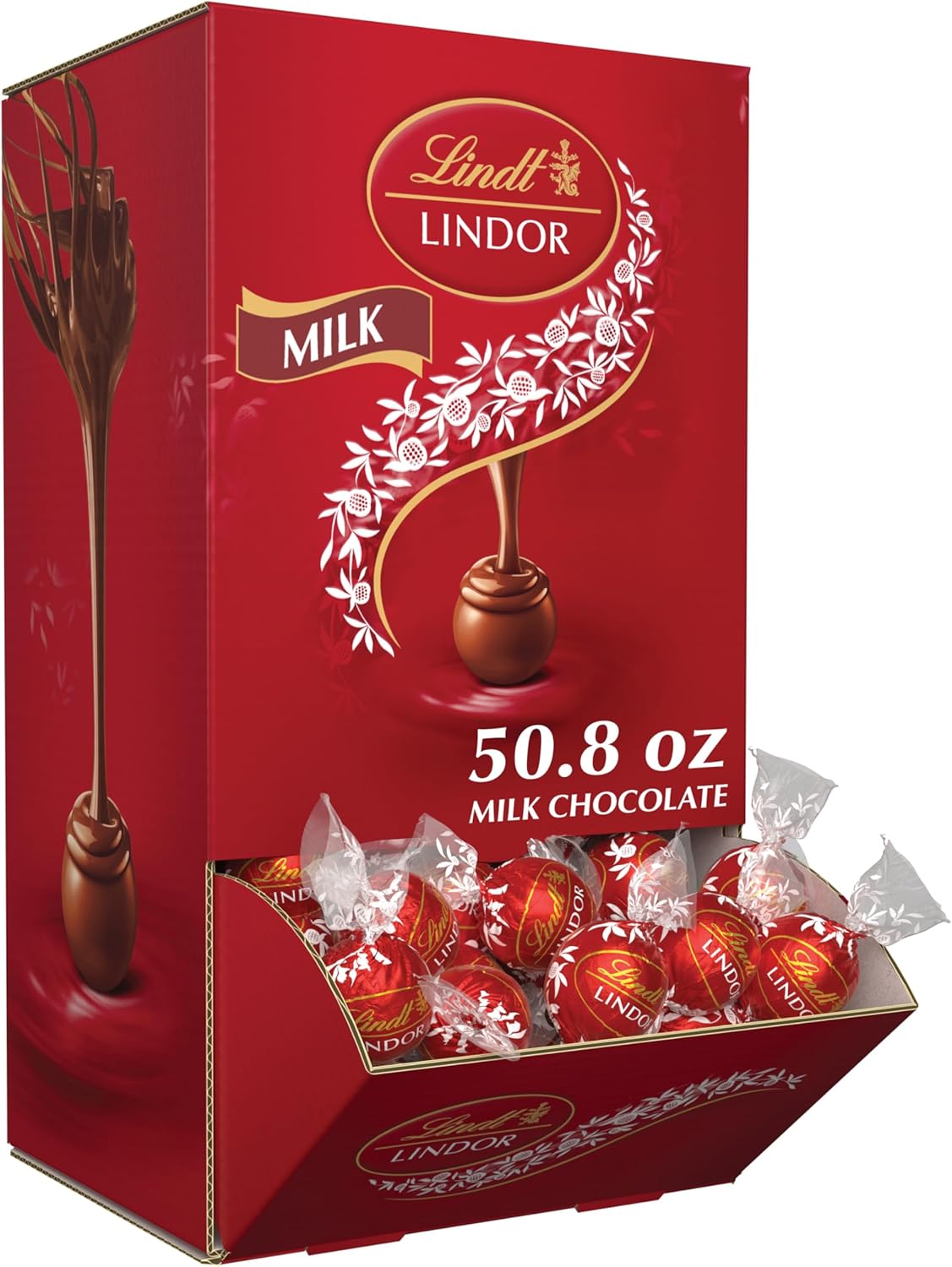 Lindt LINDOR Milk Chocolate Truffles, Kosher, 120 Count, 50.8 Ounce