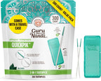 GuruNanda 2-in-1 QuickPik Toothpick & Interdental Pick – Soft Rubber Bristles for Plaque Removal & Improved Oral Care, Comes with a Travel Case for On-The-Go Use, 300 Ct