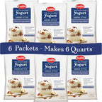 EasiYo Greek Style Plain 2% Yogurt Base (6-pack, 42 Servings) with Live Cultures | Easy & Fresh Homemade Yogurt | Use with EasiYo Maker | New Zealand Milk from Grass Fed Cows