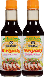 Kikkoman Less Sodium Teriyaki Sauce, 10 Ounce (Pack of 2, Total of 20 Fl Oz) (2-Pack)