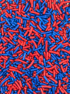 Red and Blue Sprinkles for Cake, Cupcake, Cookie Decorations, Ice Cream and Donut Toppings Edible Decorating Baking Supplies - 4 oz package Super Hero Mix