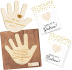 CJiangpo Will You Be My Godparents Proposal Gift, Palm Design Madrina Padrino Proposal Puzzle in Spanish Godmother Godfather Asking Card Gifts from Godchild, God Parents Announcement Baptism Present