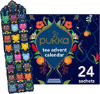 Pukka Christmas Tea Sampler, Selection of 24 Delightful Black & Green Tea Infusions, Advent Calendar Holiday Gift Set for Tea Lovers, 100% Organic