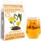 Plant Gift Bamboo Leaf Cassia Seed Tea Bag 8.81oz (5g*50bags) Wolfberry, Barley,Honeysuckle, Osmanthus, Chinese Pure Natural, Health Care Mixed Tea, 250g 淡竹叶决明子茶