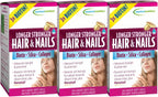 Applied Nutrition Longer Stronger Hair & Nails - 60 Liquid Soft-Gels, Pack of 3 - Biotin, Silica & Collagen - 90 Servings
