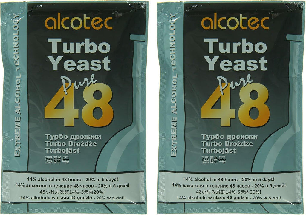 Alcotec 48 Hour Turbo Yeast | Brewers Yeast Powder| Wine Yeast for Wine Making | Dry Yeast | nutritional yeast | 135g (Pack of 2)