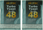 Alcotec 48 Hour Turbo Yeast | Brewers Yeast Powder| Wine Yeast for Wine Making | Dry Yeast | nutritional yeast | 135g (Pack of 2)