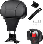 Benlari Driver Rider Backrest, Adjustable Detachable Plug-in Rider Back Rest Pad Fit for Harley Davidson Touring Street Glide Electra Glide Road Glide Road King CVO 1997-2024, Black (Black)