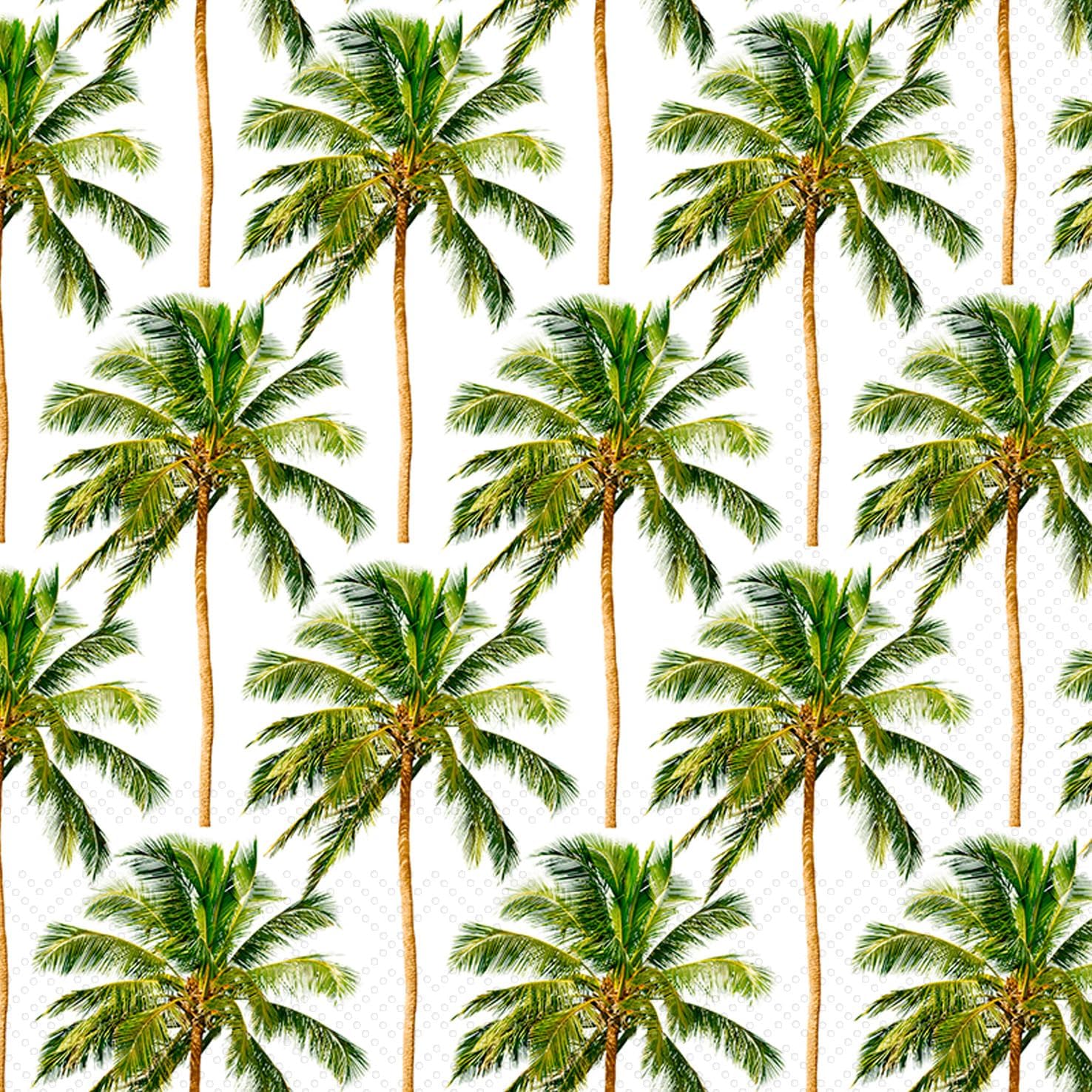 IHR Ideal Home Range Cocktail Napkins Disposable 3-Ply Paper Party Napkin Pack, 5" x 5", Palm Trees Pattern, 20-Count