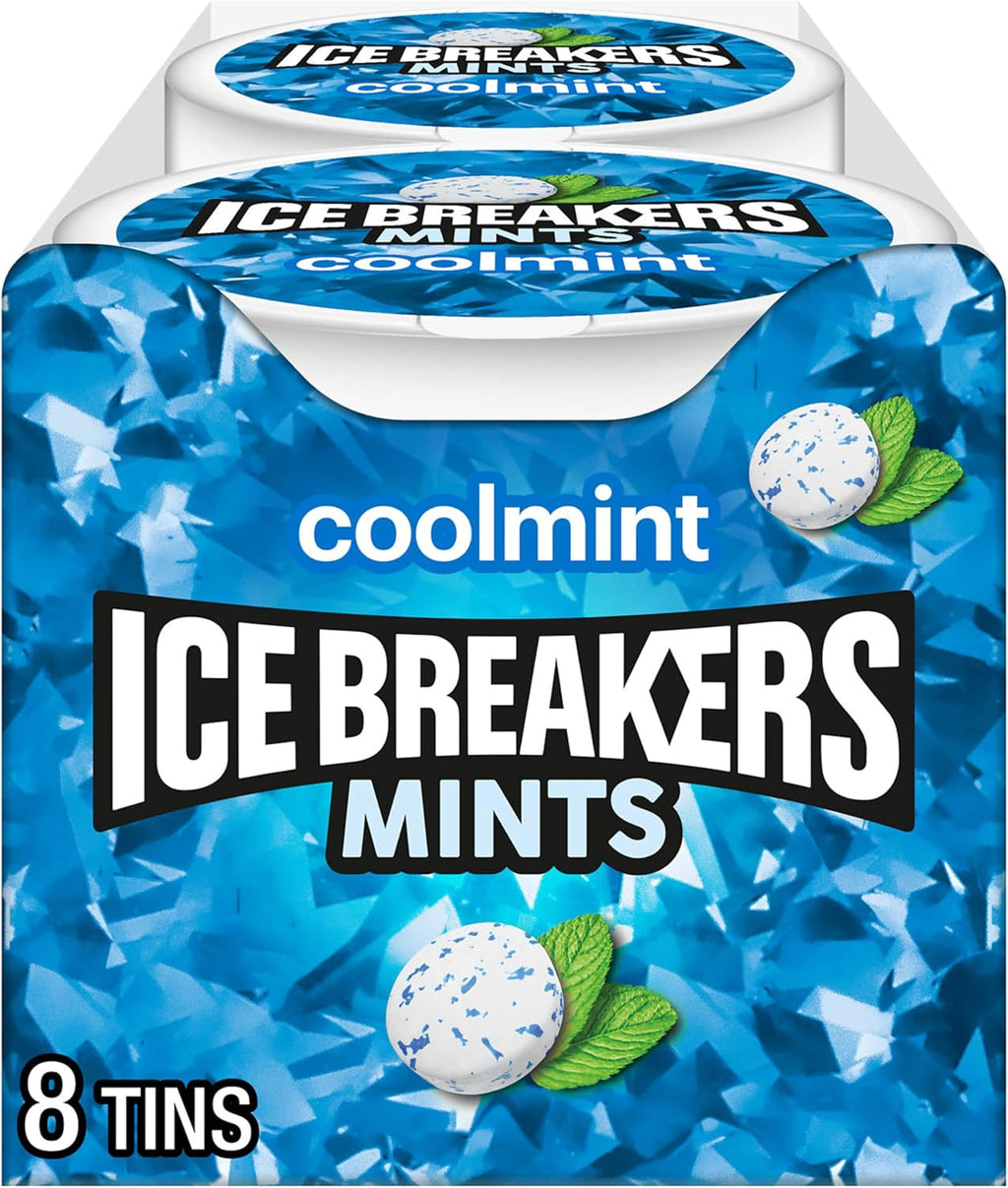 ICE BREAKERS Coolmint Sugar Free Mints Tins, 1.5 oz (8 Count)