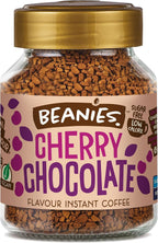 Beanies Flavour Instant Coffee - Cherry Chocolate Instant Flavored Coffee - Bold & Adventurous Full-On Flavor - An Indulgent Sugar Free Taste Explosion - Low Calorie - Vegan & Gluten Free - Wheat & Dairy Free, 6 x 50g jar
