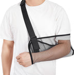 Arm Sling for Shoulder Injury, Adjustable Mesh Breathable Shower Immobilizer for Left Right Arm, Elbow Wrist Support for Men Women