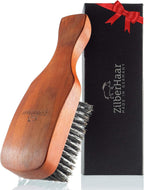 ZilberHaar Major Hair & Beard Brush for Men - Boar Bristles and Pearwood - All Beard and Hair Types - Made in Europe - Stiff Bristles