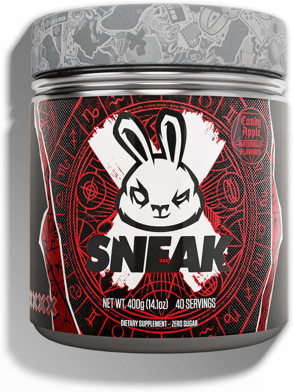 SNEAK Energy Drink Powder | Candy Apple | No Sugar. No Nasties. Just Natural Caffeine, Focus-Boosting Nootropics | 40 Servings