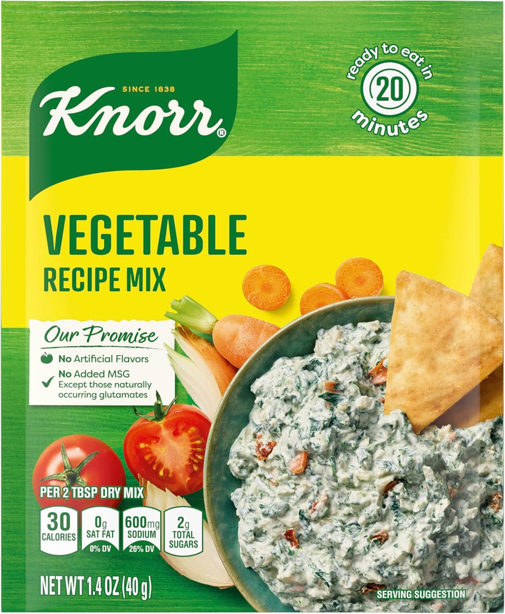 Knorr Soup Mix and Recipe Mix Vegetable For Soups, Sauces and Simple Meals No Artificial Flavors 1.4 oz
