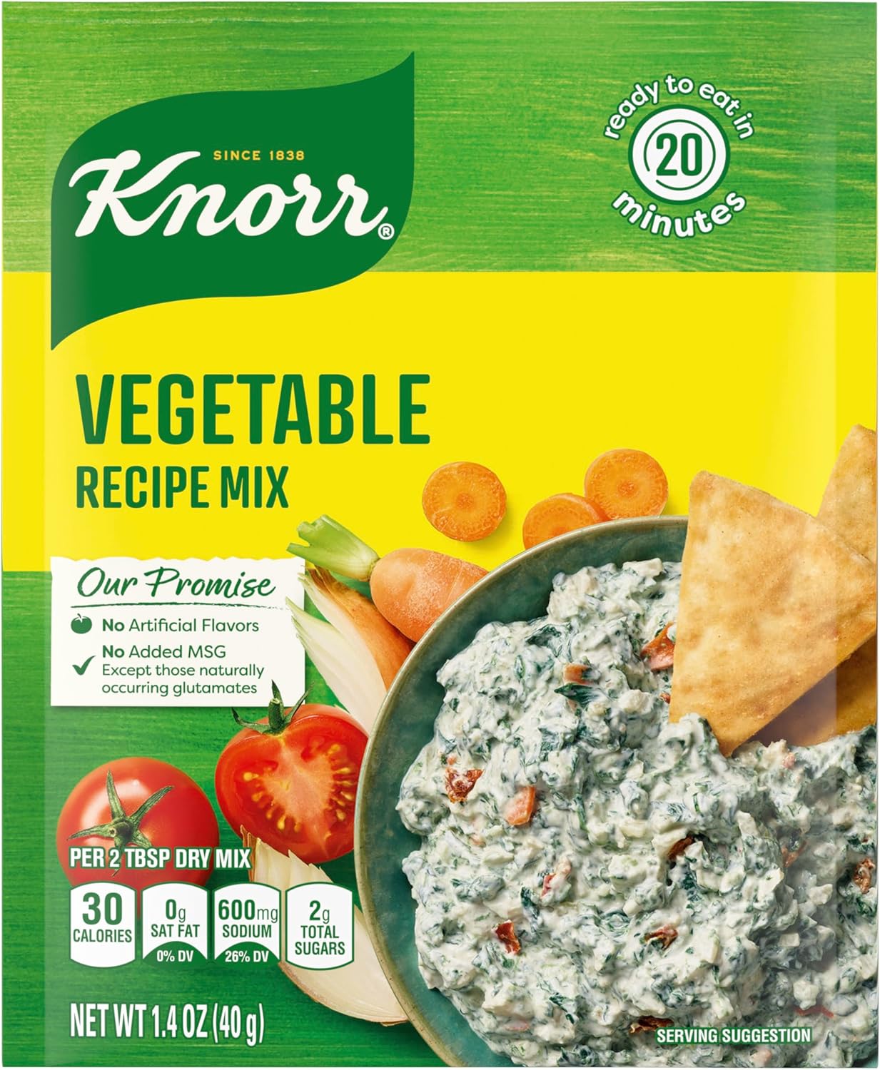 Knorr Soup Mix and Recipe Mix Vegetable For Soups, Sauces and Simple Meals No Artificial Flavors 1.4 oz