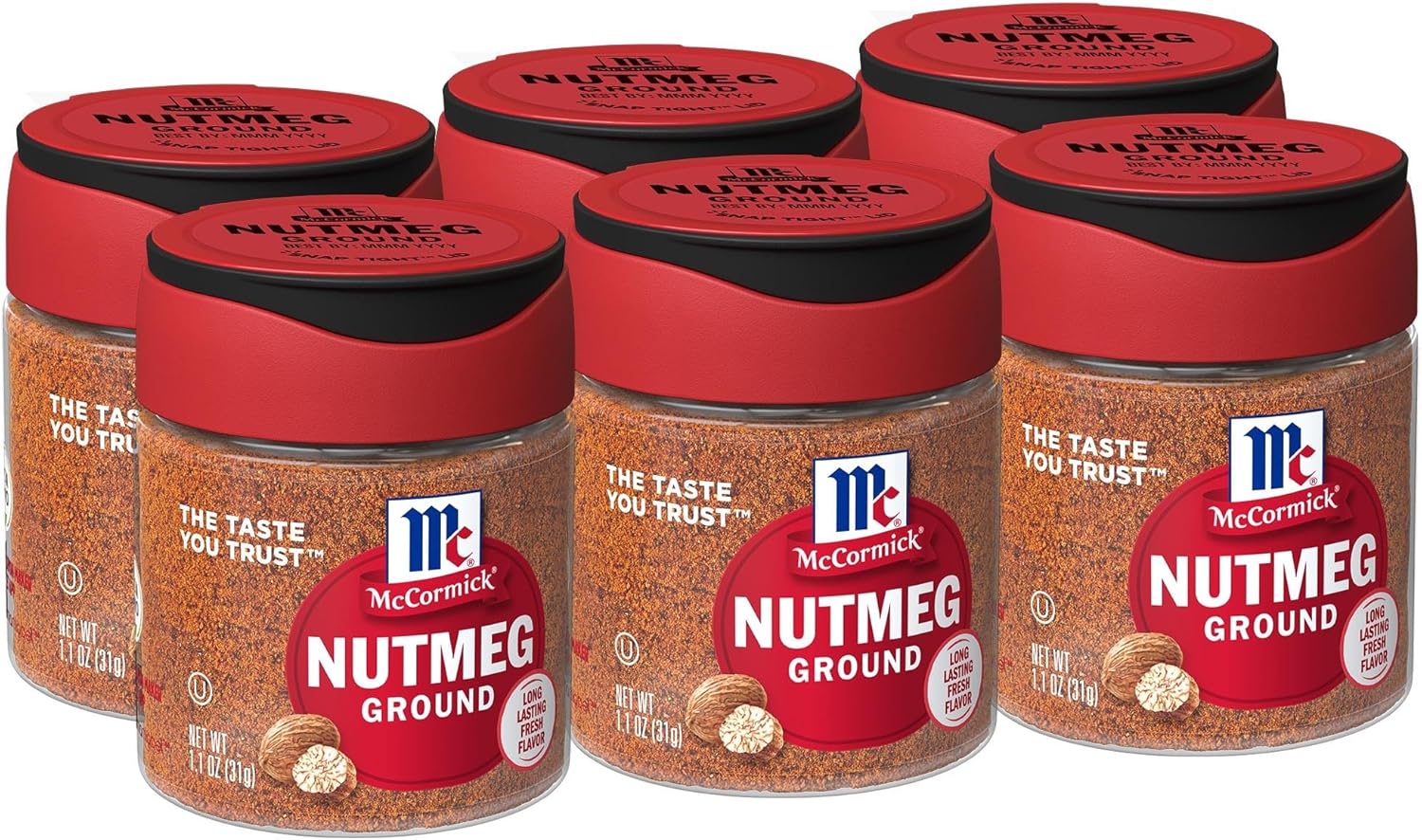 McCormick Ground Nutmeg, 1.1 oz (Pack of 6)