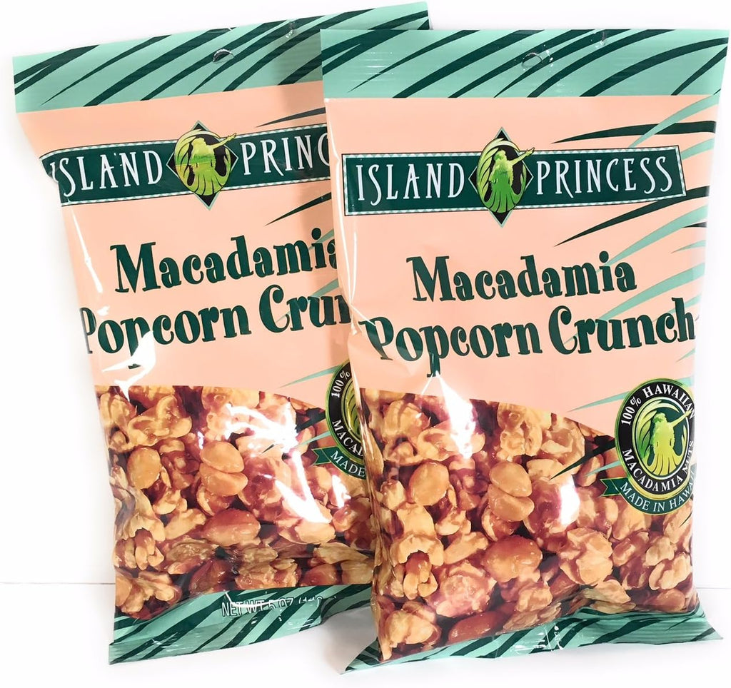 Island Princess Macadamia Popcorn Crunch Snack Bag - 2 pack
