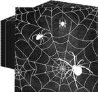 50 Count Halloween Spider Web Paper Napkins, Disposable Black Scary Spiderweb Party Napkins for Trick-or-Treat, Horror Haunted House, Spooky Birthday Gatherings, Cobweb-Themed Table Decorations