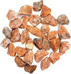 1/2 LB Orange Calcite Crystals - Bulk Orange Calcite Rough Stones - Raw Natural Stones & Crystals - Fountain Rocks for Tumbling, Polishing, Wire Wrapping, Reiki, Chakra Crystal Healing
