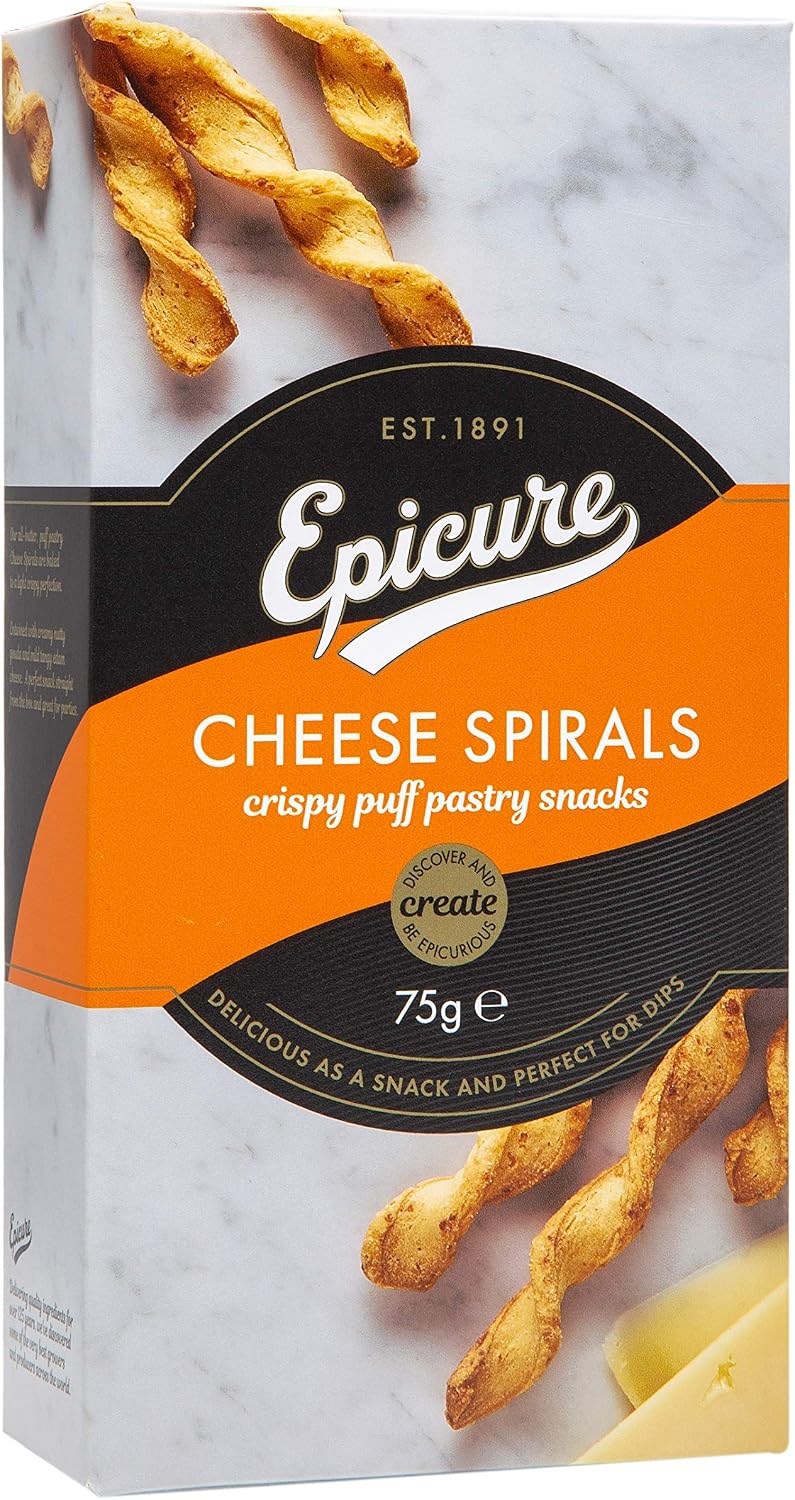Epicure Cheese Spirals 75 g (Pack of 10)