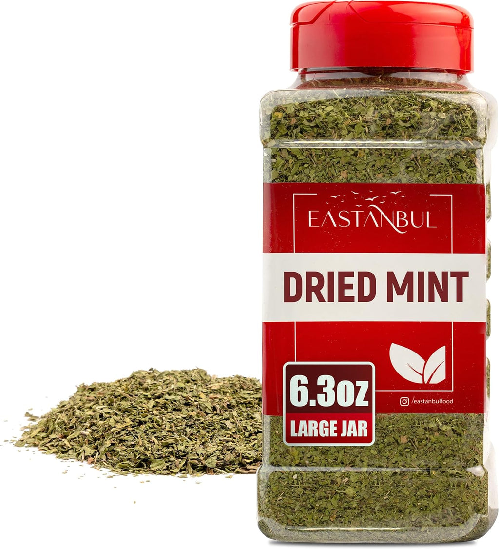 Eastanbul Dried Mint, 6.3oz, Dried Mint for Cooking, Peppermint Leaves, Perfect for Tea Loose Leaf, Peppermint Herb Seasoning,%100 Natural, Non-GMO, Turkish Spice
