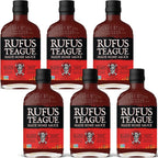 Rufus Teague Blazin' Hot BBQ Sauce, 6 Pack, Premium Barbecue Sauces with Natural Ingredients, Award-Winning Bold Flavor, Gluten-Free, Non-GMO, 15.25 oz