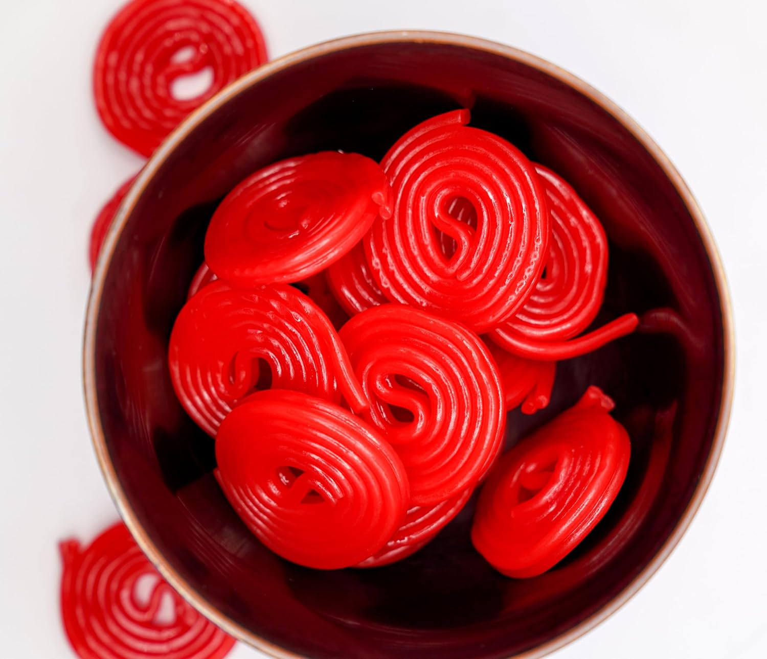 Premium Strawberry Licorice Wheels - 1 lb Bulk Bag of Chewy Fresh Gourmet Candy