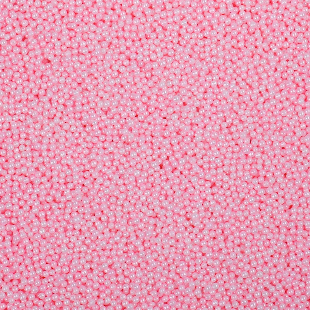 Light Pink Nonpareils Sprinkles - 2mm Edible Mini Pearl Sprinkles for Cake Decorating, Cupcake, Cookie, Baking, Donuts, Ice Cream Toppings, Wedding Party Supplies 130g/4.58oz