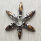 Natural Tiger's Eye Wishing Bottle Tapered Aura Pendulum Pendant for Women and Men 6 Pieces/Wholesale