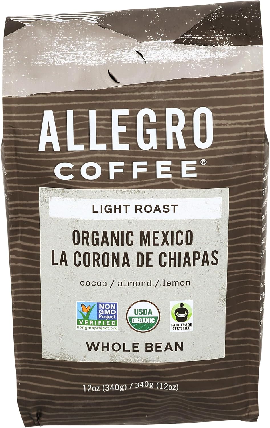 Allegro Coffee, Coffee Mexico Whole Bean Organic, 12 Ounce