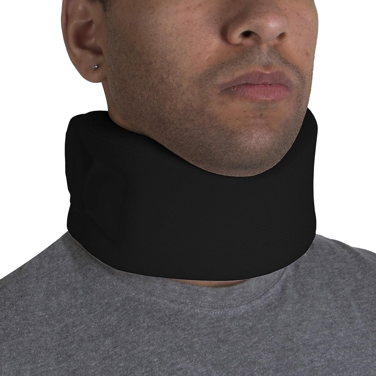 OTC Cervical Collar, Soft Contour Foam, Neck Support Brace, Black Average 3" Depth, X-Large
