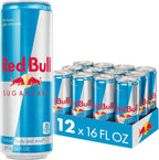 Red Bull Sugar Free Energy Drink with 151mg Caffeine plus Taurine & B Vitamins, 16 Fl Oz, Pack of 12 Cans