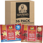 Sun-Maid Vanilla & Chocolate Yogurt Coated Raisins Variety Pack - (36 Pack) 0.5 oz Mini Snack-Size Bag - Yogurt Covered Dried Fruit Snacks (Amazon Exclusive)