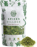 Spices Village Mint Leaves, 2 Oz - Fresh Dried Spearmint Herbs, Crushed Mint Spice Great for Loose Leaf Tea, Dry Mint Powder, Cut and Sifted - Kosher, Gluten Free, Non GMO, Resealable Bulk Bag