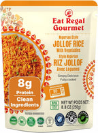 Eat Regal Nigerian Style Jollof Rice with Vegetables, Pack of 6, 8.8 oz, Gluten-Free, Kosher, Halal, Non-GMO, Ready in 90 Seconds