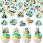 40Pcs Edible Sea Turtles Cupcake Toppers Cute Turtle Baby Cupcake Picks for Sea Animal Baby Shower Boys Girls Birthday Cake Decorations Underwater World Party Cupcake Decorations