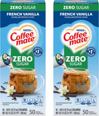 Nestle Coffee mate Liquid Coffee Creamer Singles, Zero Sugar French Vanilla, 50 Ct Box (Pack of 2)