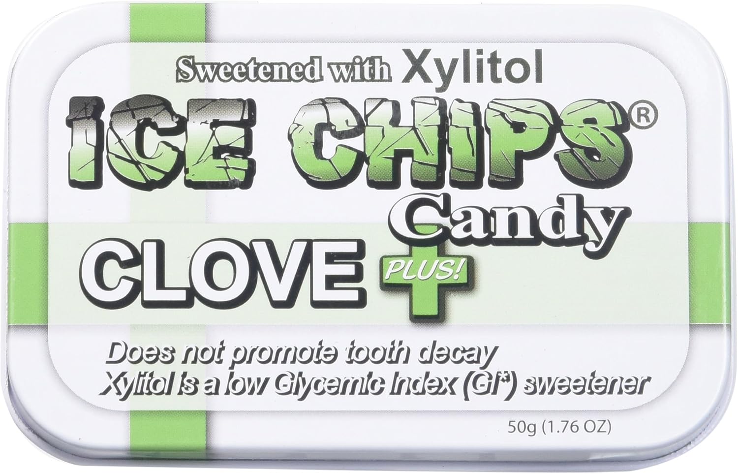 ICE CHIPS Candy Hand Crafted Tin Clove Plus Candy, 1.76 Ounce