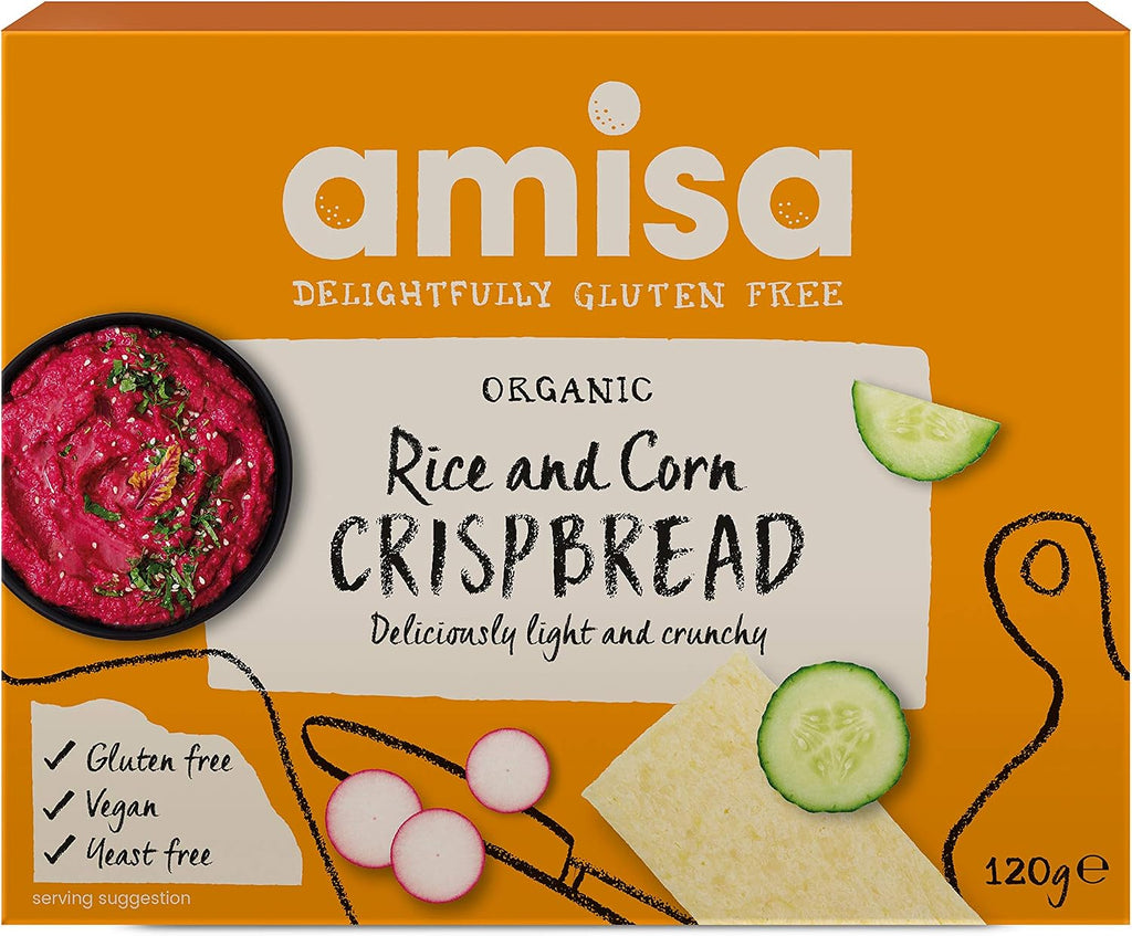 Amisa Organic Gluten Free Rice & Corn Crispbread 150g - Pack of 2