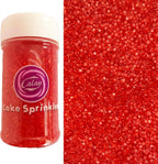 Sentovac Red Sanding Sugar for Baking Edible Sparkling Coarse Sugar Crystals Sprinkles for Baking Topping Cake Cookie Cupcake Topper Ice Cream Decoration Supplies 3.2 OZ