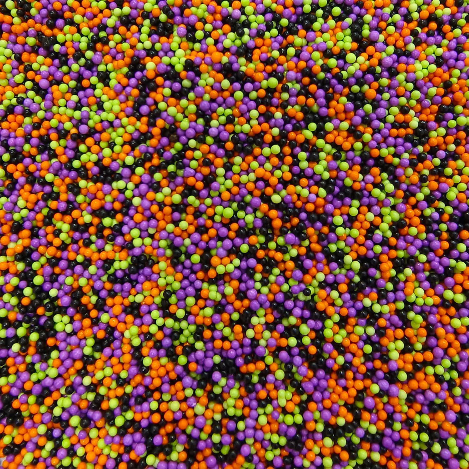 Halloween Nonpareils Sprinkles - 4.6oz (130g) Bulk Black, Purple, Orange, Green Cake Decorations Mix | Edible Cupcake Toppers, Cookie & Ice Cream Toppings for Halloween Parties & Celebrations