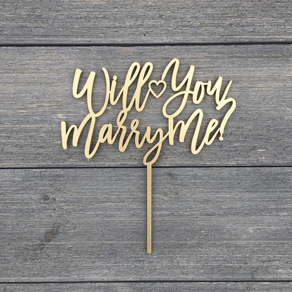 Will You Marry Me Cake topper?,Proposal Cake topper,Engagement cake topper for Bridal Shower Wedding Party Supplies,Bachelorette Party Decorations