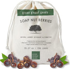 Soap Nuts Organic Berries for Laundry 330 Loads 2.2 Lbs Bulk Bag of Soap Nuts Unscented Soapberries are Nature's Alternative Detergent with Burlap Backpack - Eco-Friendly Soapnuts Help Clean Living