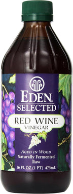 Eden Organic Red Wine Vinegar, 16 fl oz, Raw, Amber Glass