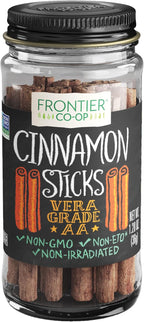 Frontier Co-op Cinnamon Sticks, Whole 2.75", 1.02 oz - Korintje Cinnamon for Mulled Drinks, Cider, and Tea