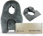 Face Down Pillow After Eye Surgery – 3-Vent Design for Easy Breathing – Vitrectomy & BBL Recovery Pillow for Sleeping Face Down – CertiPUR-US® Certified Shredded Memory Foam