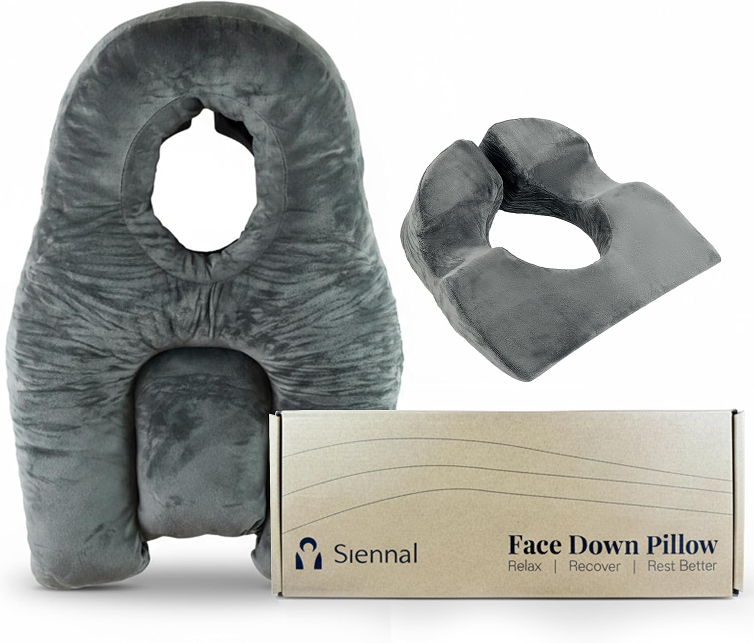 Face Down Pillow After Eye Surgery – 3-Vent Design for Easy Breathing – Vitrectomy & BBL Recovery Pillow for Sleeping Face Down – CertiPUR-US® Certified Shredded Memory Foam